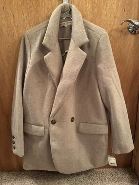 Free People Mari Solid Blazer Peacoat